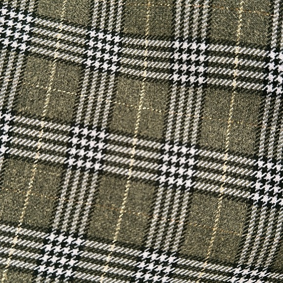 MicMac Paris green and gold plaid pants, cropped and cuffed, 27 inch waist. - Picture 2 of 6